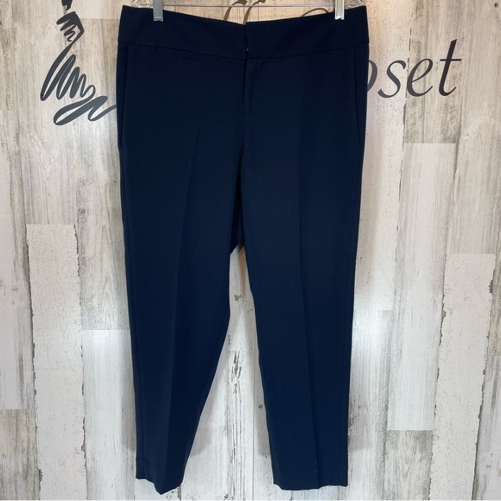 Ann Taylor Women’s Tapered Leg Blue Work Dress‎ High Rise Pants Size 10